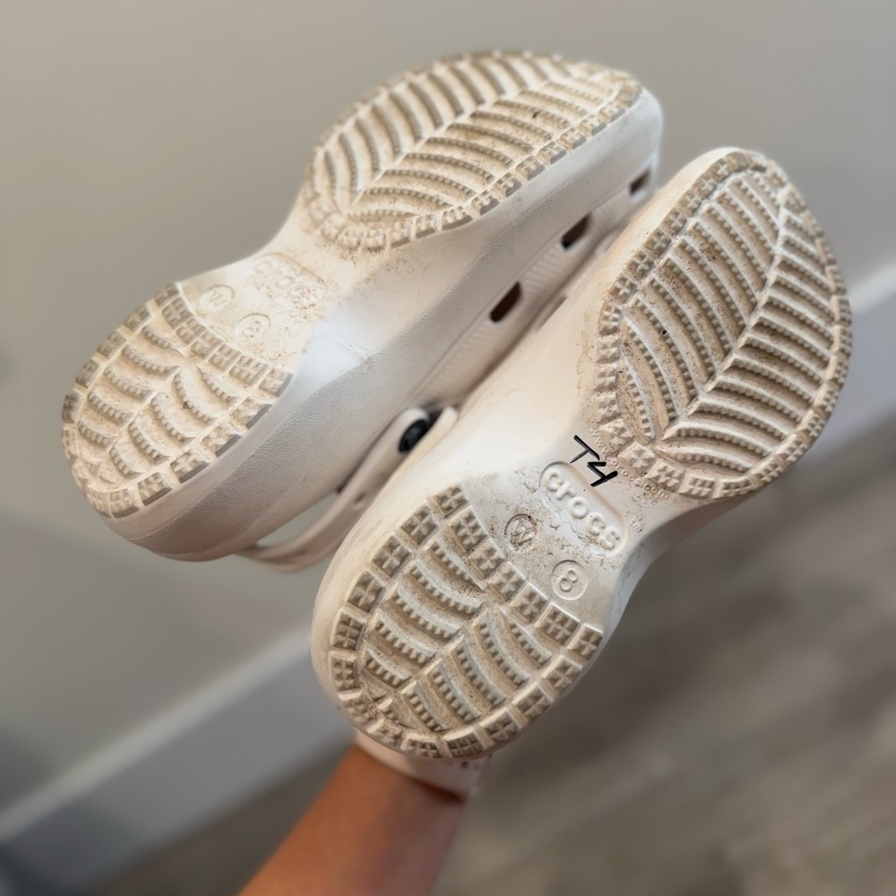 Crocs Classic Platform Clog Women’s White Size 6 - Picture 5 of 7